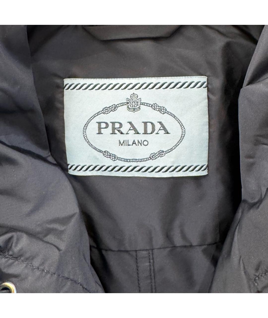 PRADA Темно-синяя полиамидовая куртка, фото 3