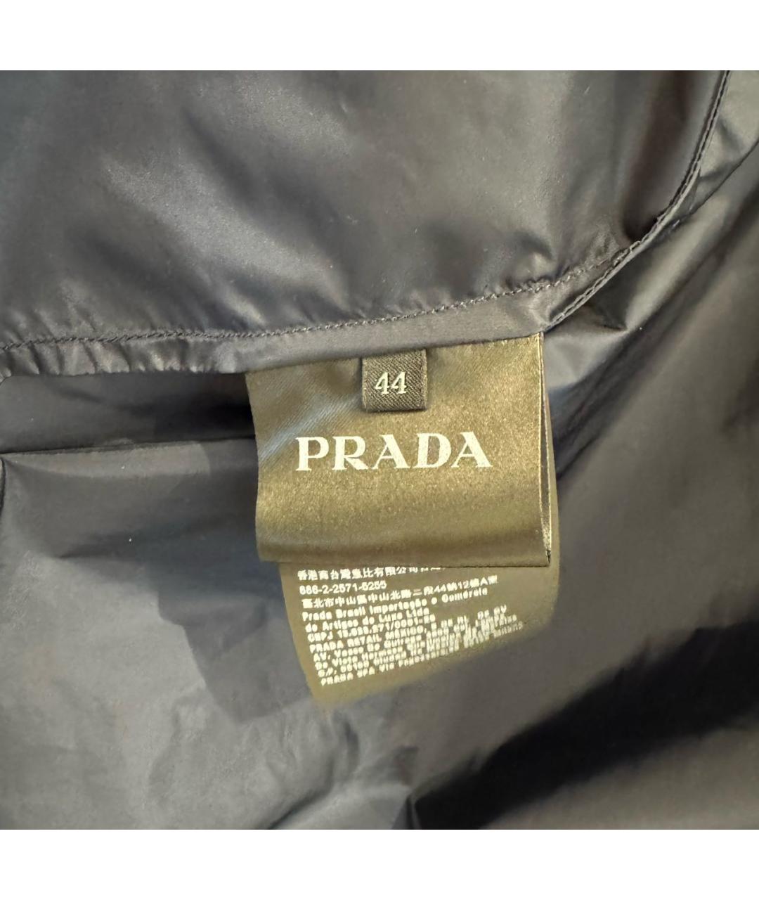 PRADA Темно-синяя полиамидовая куртка, фото 6
