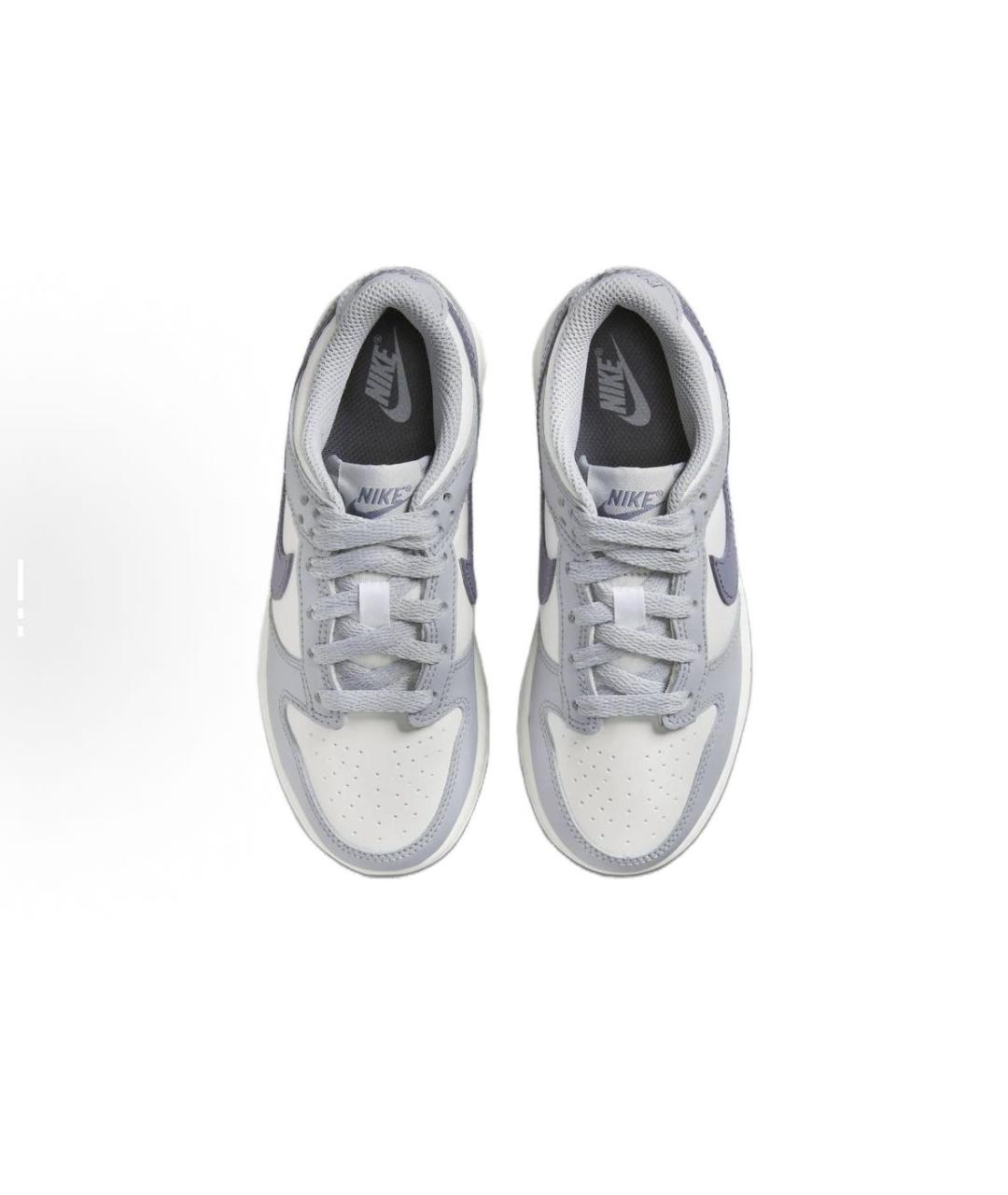 NIKE Серые кожаные низкие кроссовки / кеды, фото 2