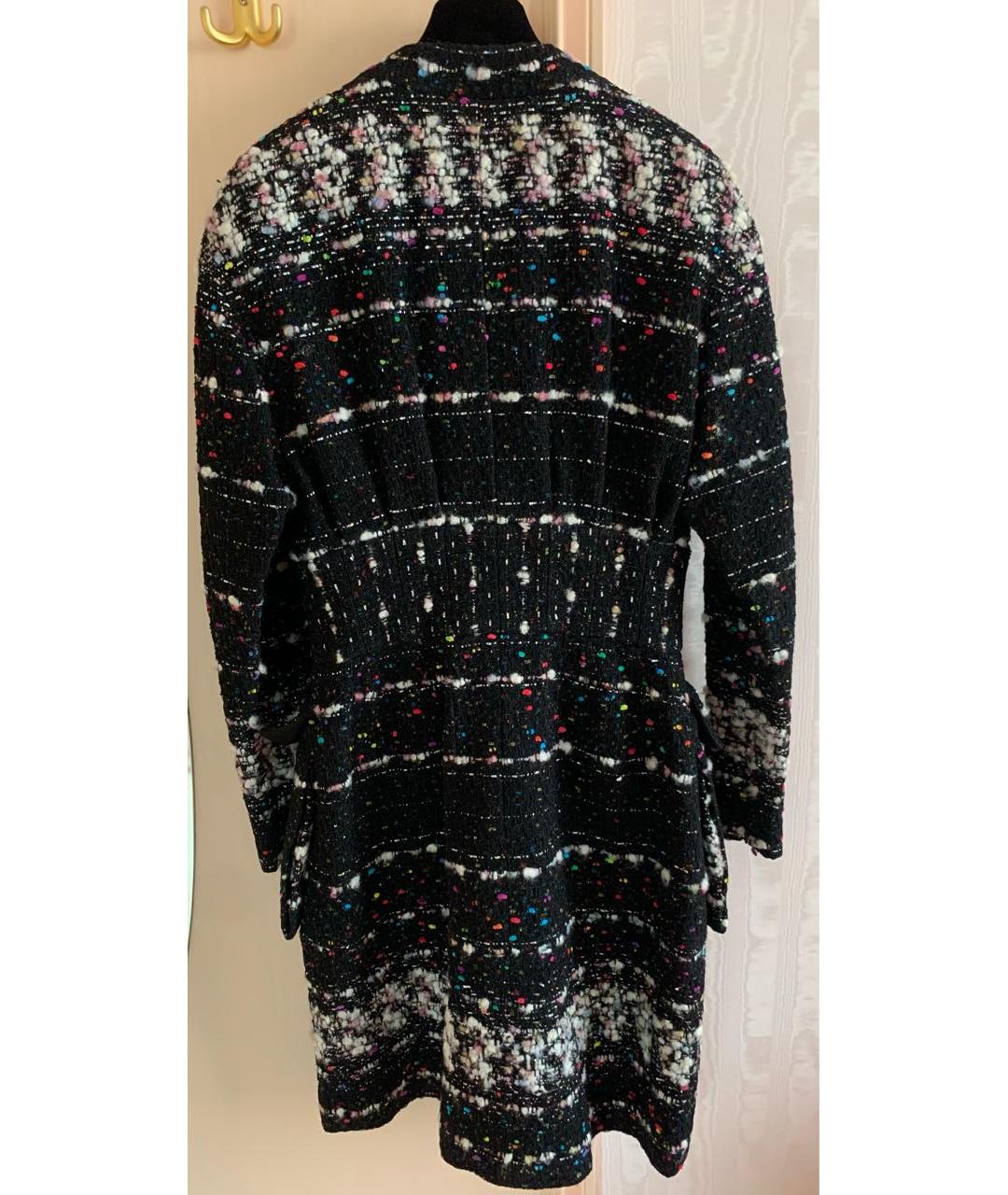 CHANEL Черное шерстяное пальто, фото 2