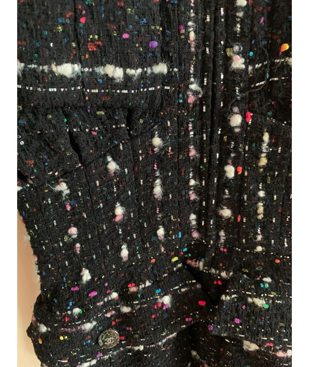 CHANEL Черное шерстяное пальто, фото 6