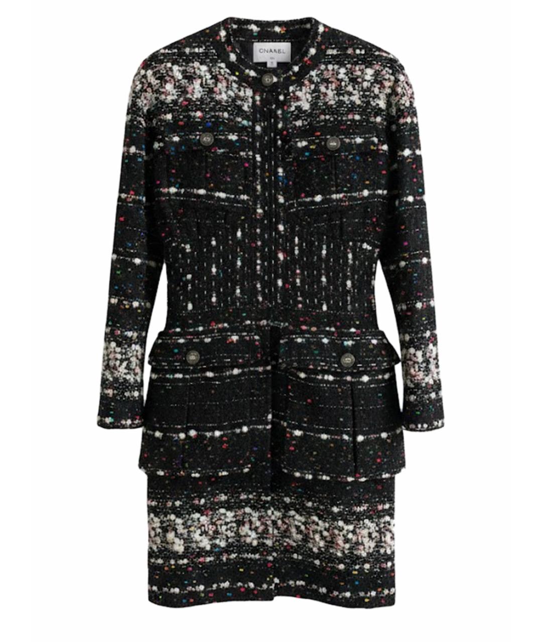 CHANEL Черное шерстяное пальто, фото 1