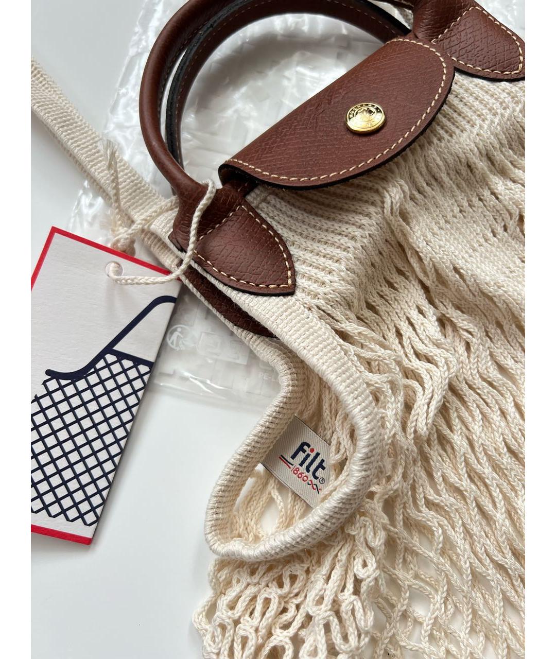 LONGCHAMP Бежевая пляжная сумка, фото 4