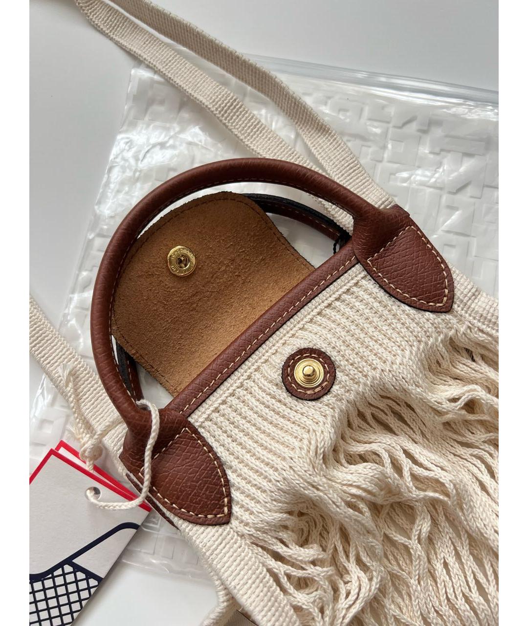 LONGCHAMP Бежевая пляжная сумка, фото 7