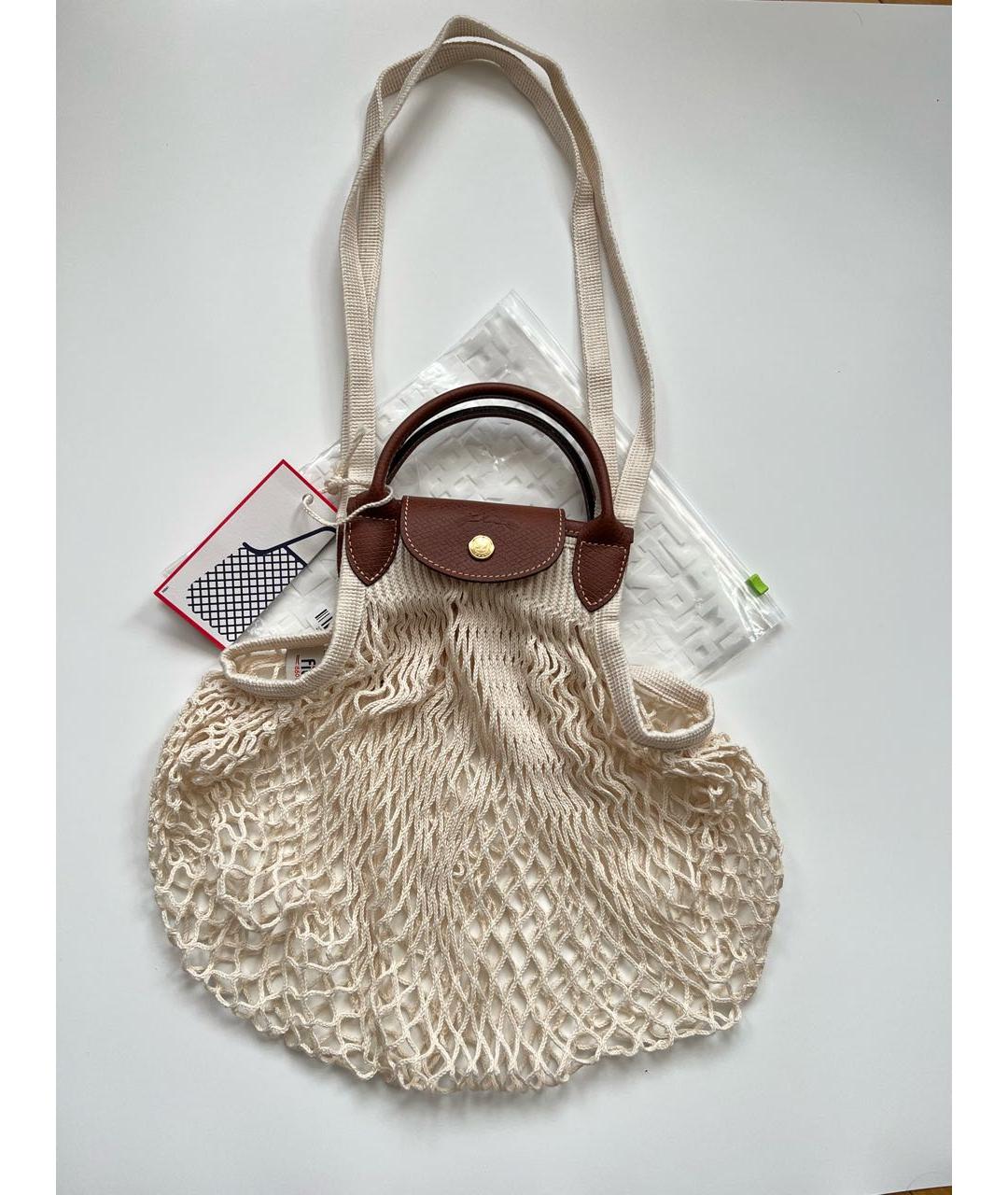 LONGCHAMP Бежевая пляжная сумка, фото 5