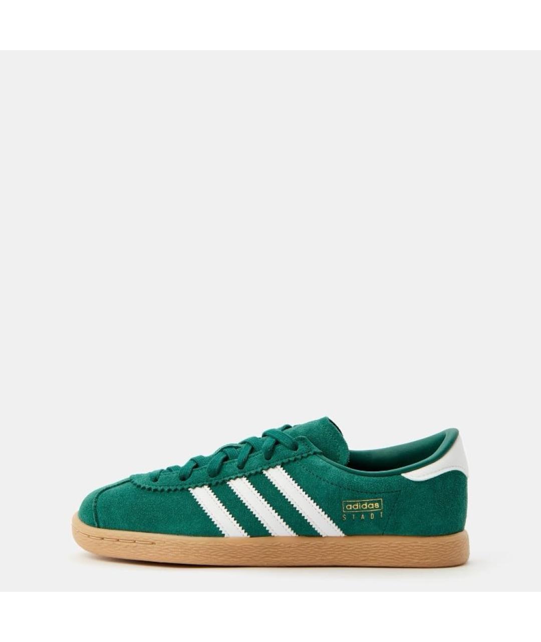 ADIDAS Зеленые замшевые низкие кроссовки / кеды, фото 2