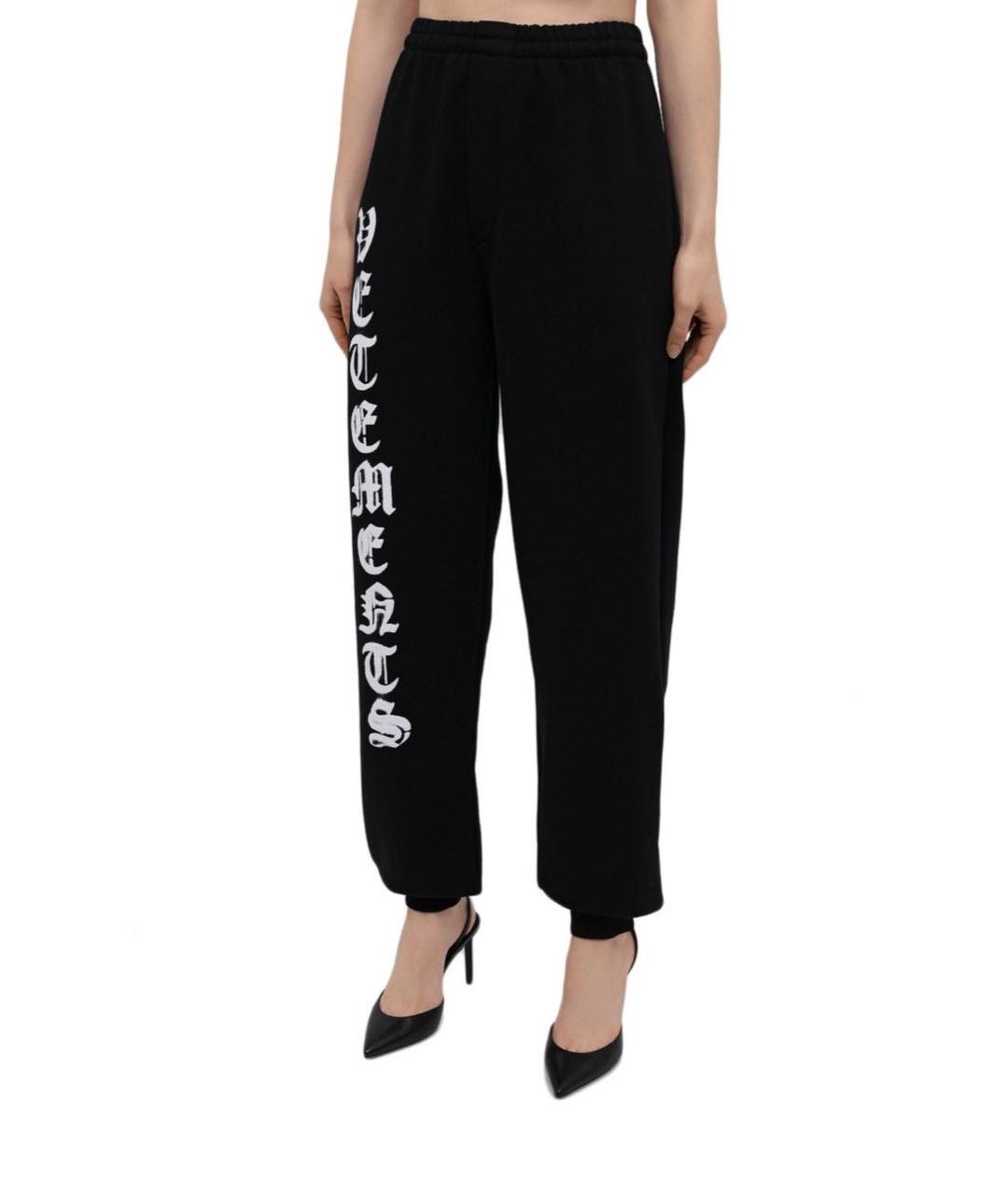 VETEMENTS Черные хлопковые спортивные брюки и шорты, фото 7