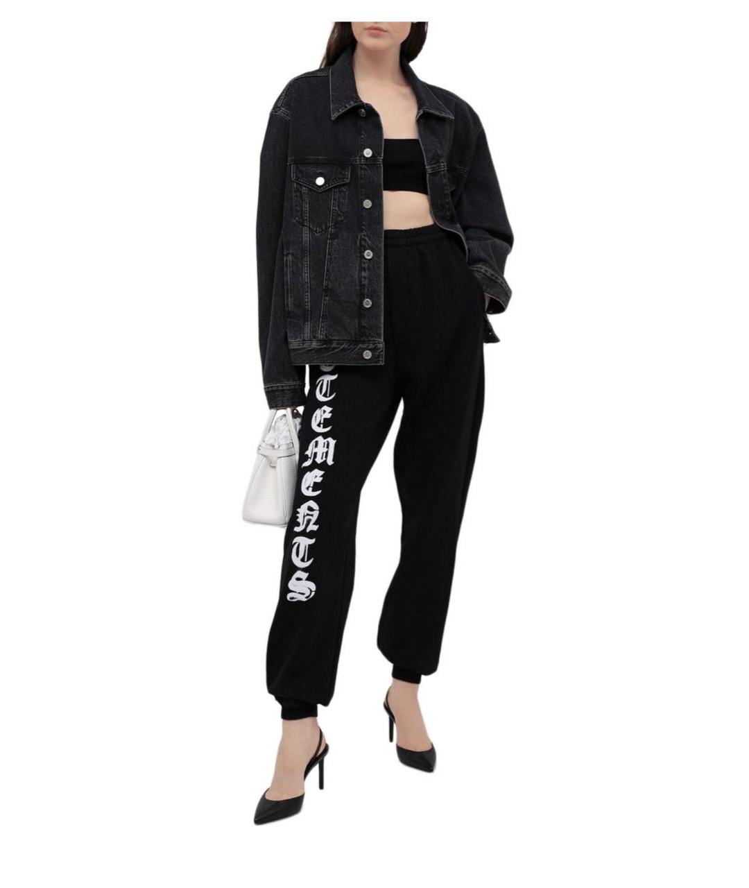 VETEMENTS Черные хлопковые спортивные брюки и шорты, фото 6