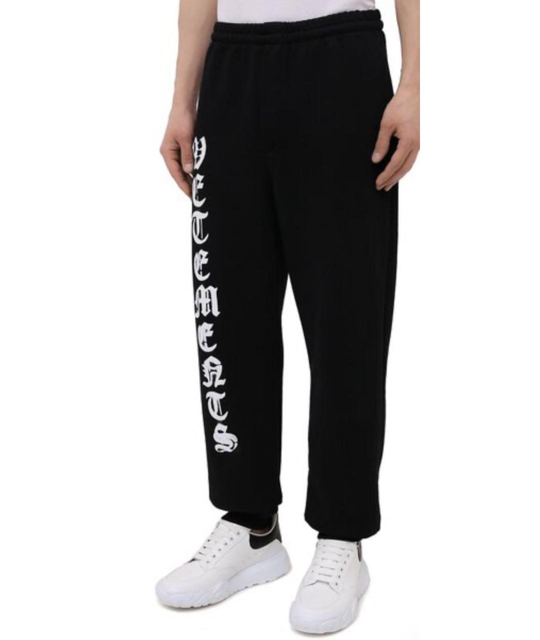 VETEMENTS Черный хлопковый спортивный костюм, фото 7
