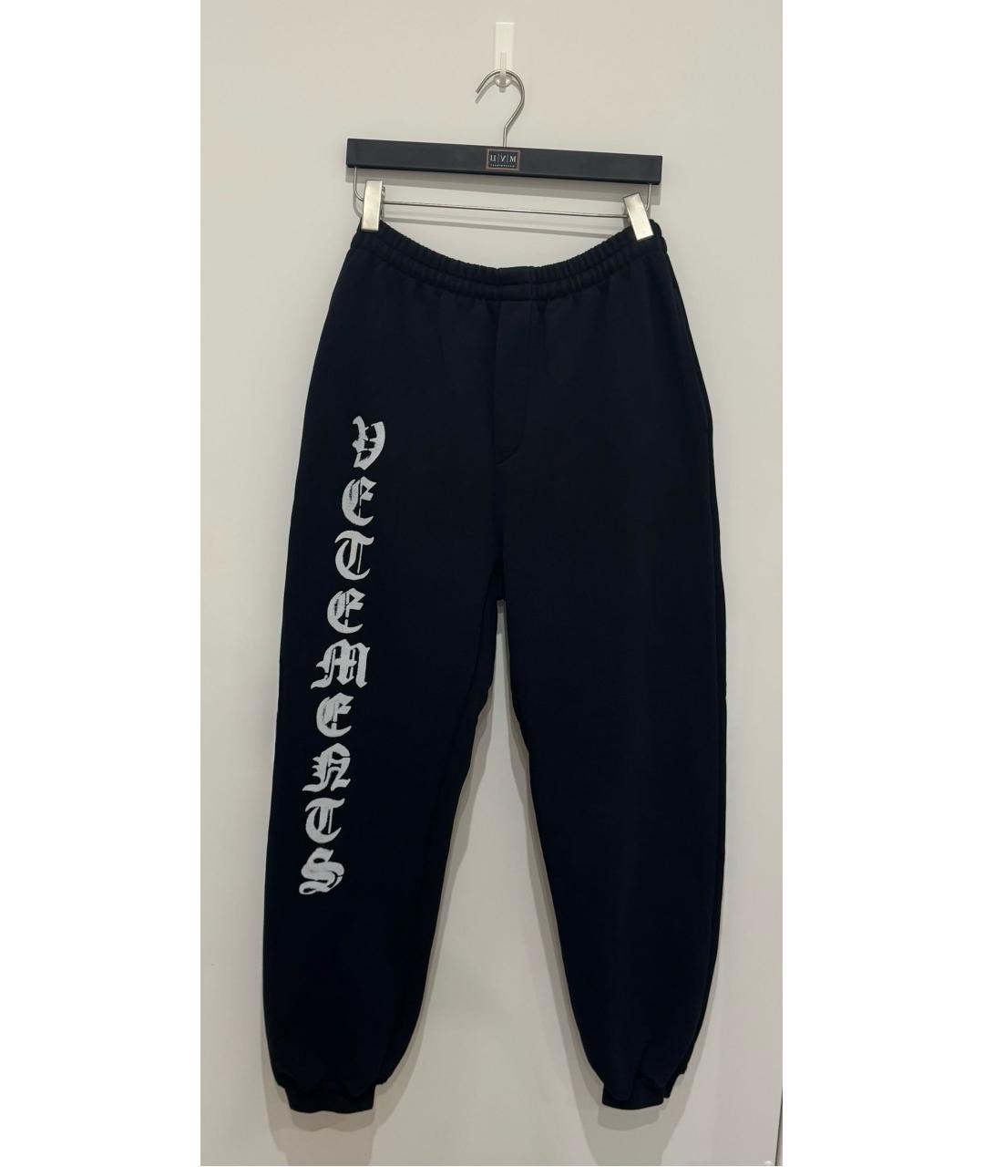 VETEMENTS Черный хлопковый спортивный костюм, фото 2