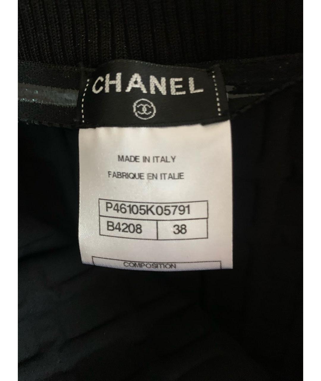 CHANEL Черное вискозное коктейльное платье, фото 3