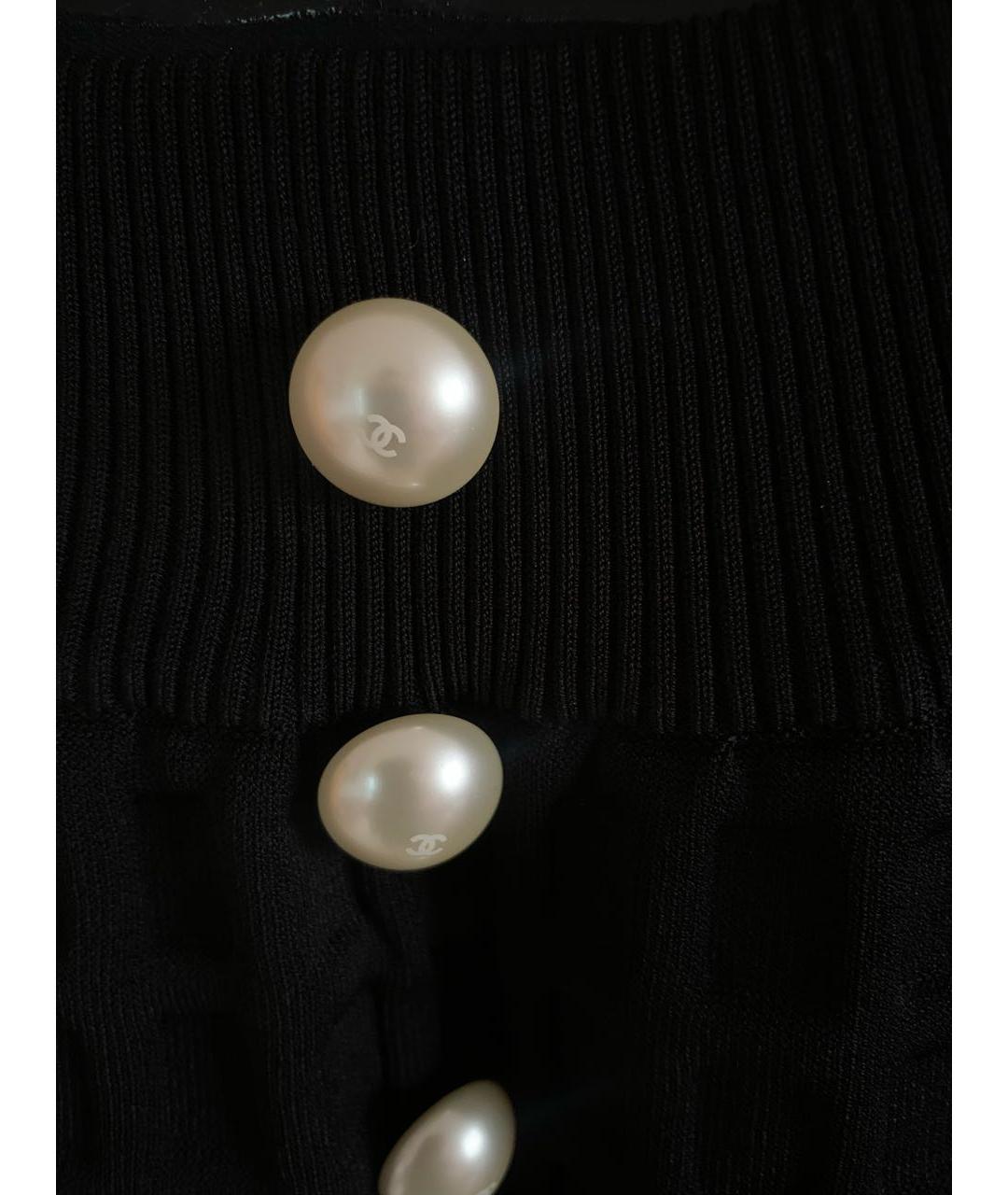 CHANEL Черное вискозное коктейльное платье, фото 4