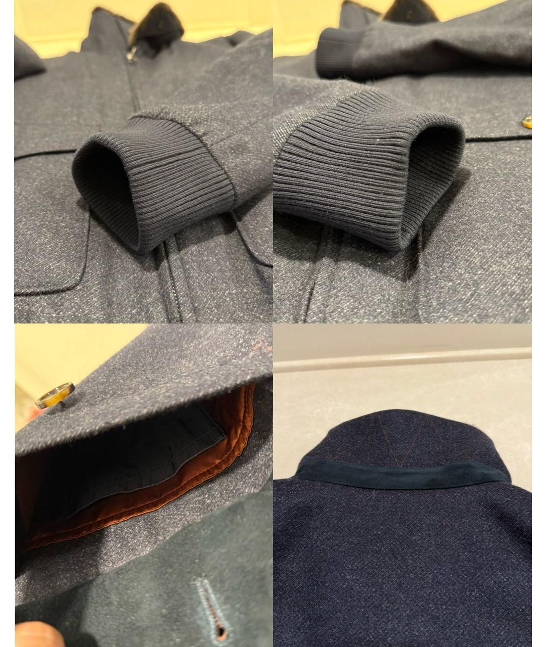LORO PIANA Темно-синяя шерстяная куртка, фото 6