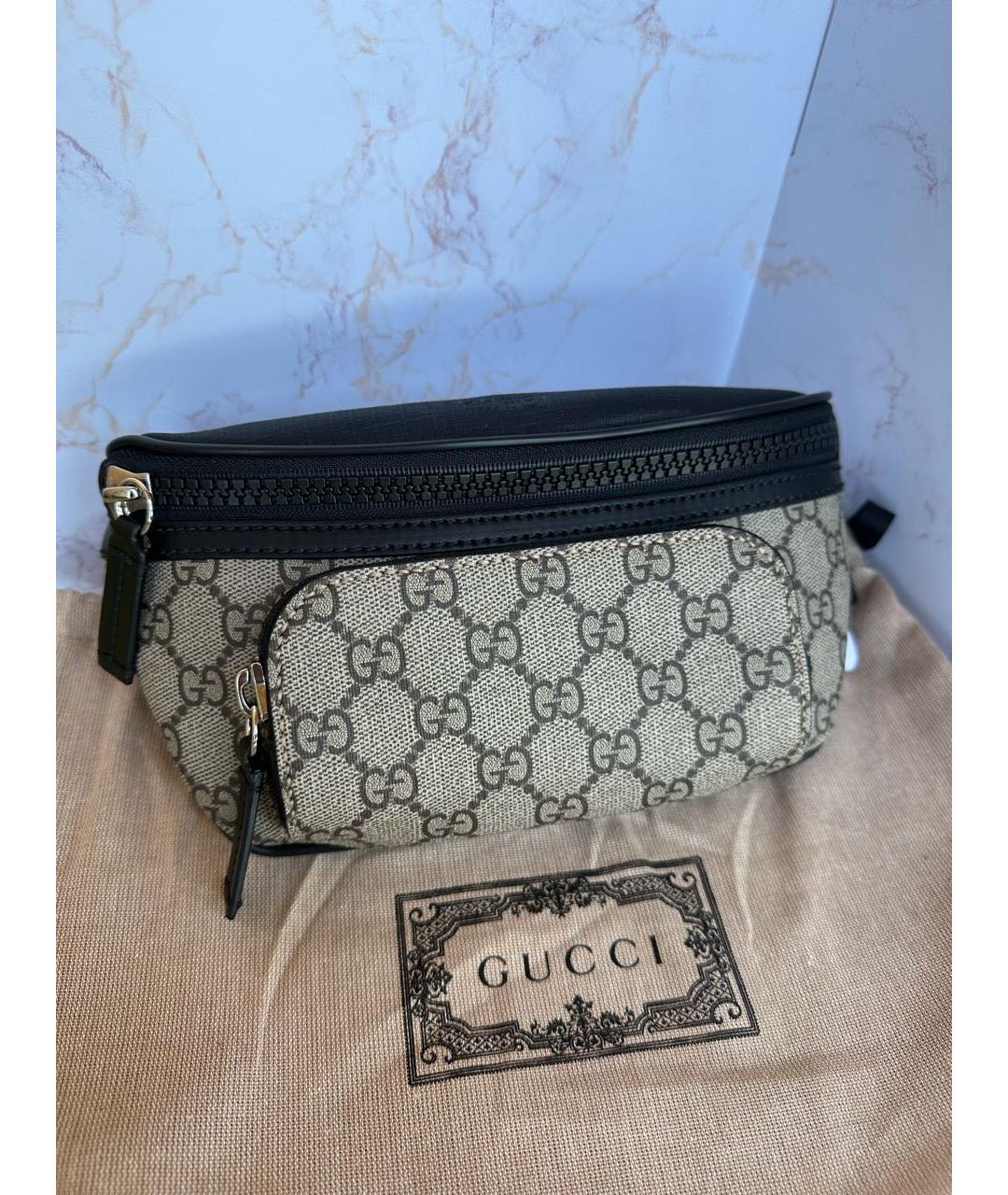 GUCCI Бежевая поясная сумка, фото 4