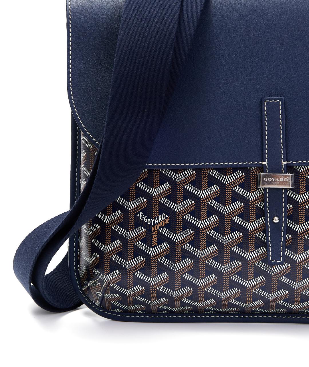 GOYARD Синяя кожаная сумка на плечо, фото 4