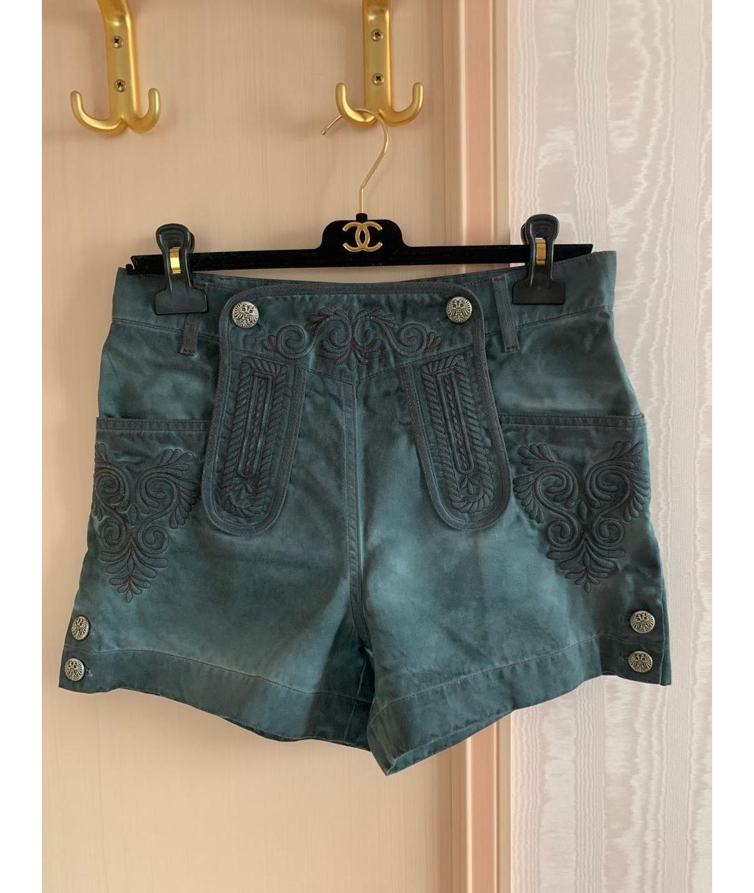 CHANEL Зеленые хлопковые шорты, фото 9