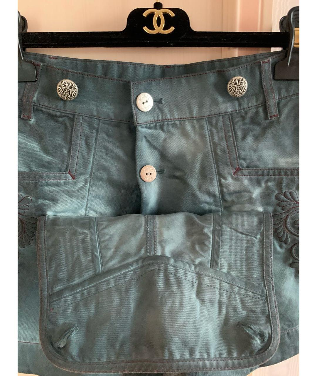 CHANEL Зеленые хлопковые шорты, фото 7