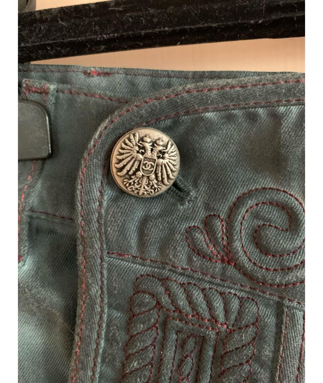 CHANEL Зеленые хлопковые шорты, фото 5