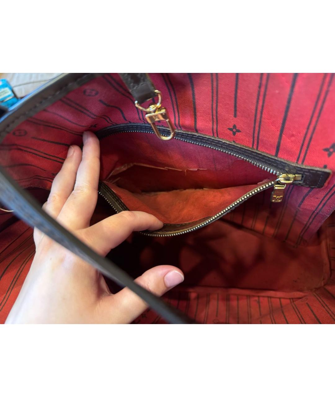 LOUIS VUITTON Коричневая сумка тоут, фото 3