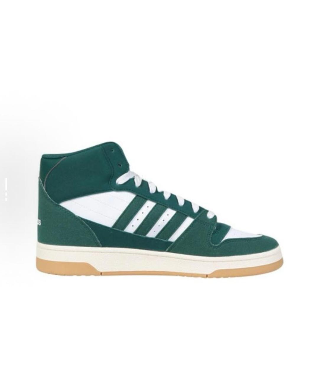 ADIDAS Зеленые кожаные высокие кроссовки / кеды, фото 7