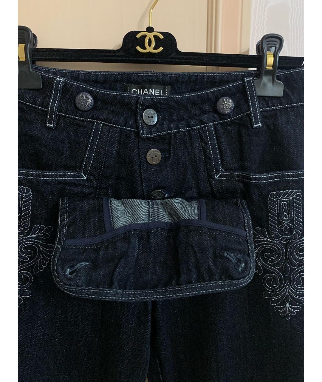 CHANEL Темно-синие хлопковые бриджи, фото 5