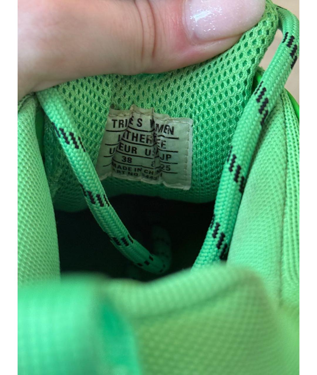 BALENCIAGA Салатовые текстильные кроссовки, фото 7