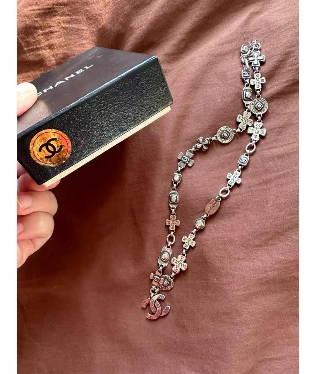 CHANEL Серебряное серебряное колье, фото 7