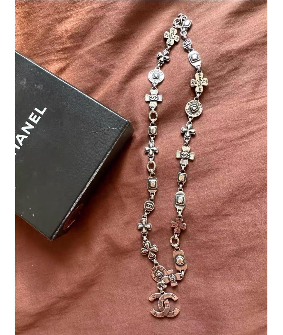 CHANEL Серебряное серебряное колье, фото 6