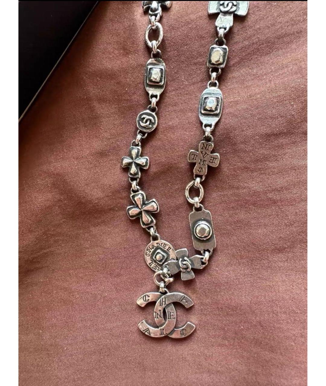 CHANEL Серебряное серебряное колье, фото 4