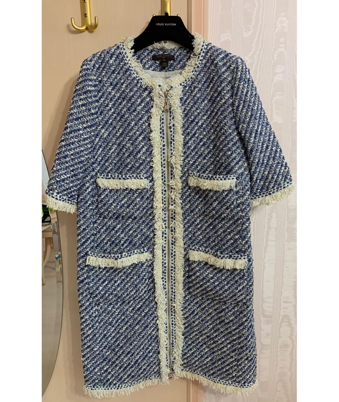 LOUIS VUITTON Синее хлопковое пальто, фото 8