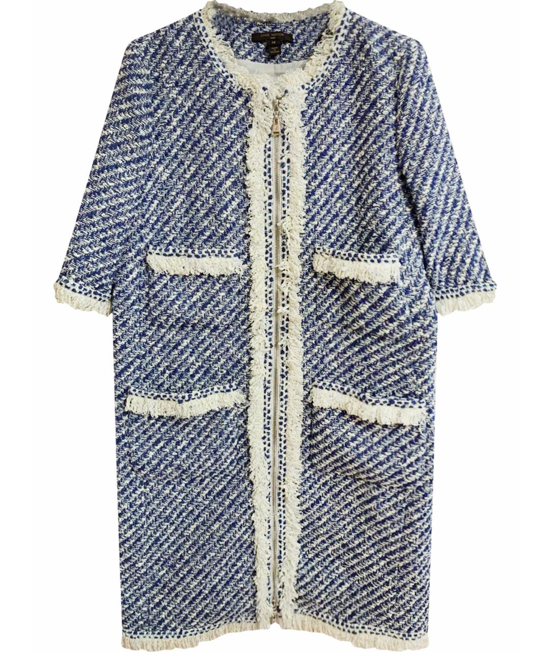 LOUIS VUITTON Синее хлопковое пальто, фото 1