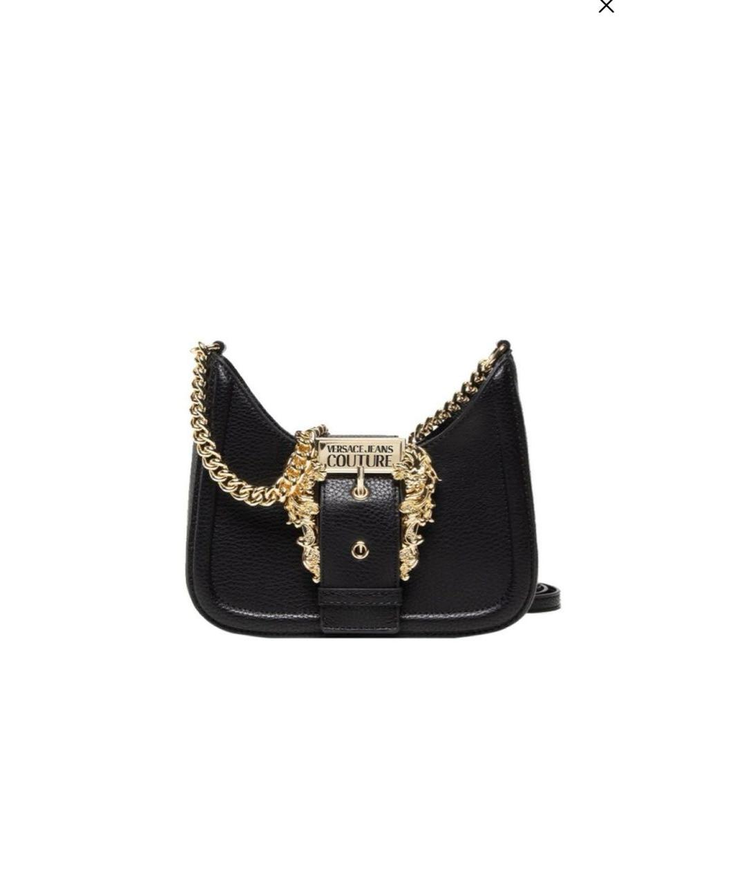 VERSACE JEANS COUTURE Черная сумка через плечо из искусственной кожи, фото 3