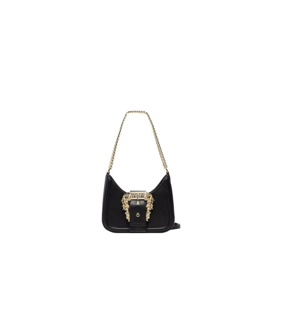 VERSACE JEANS COUTURE Черная сумка через плечо из искусственной кожи, фото 2