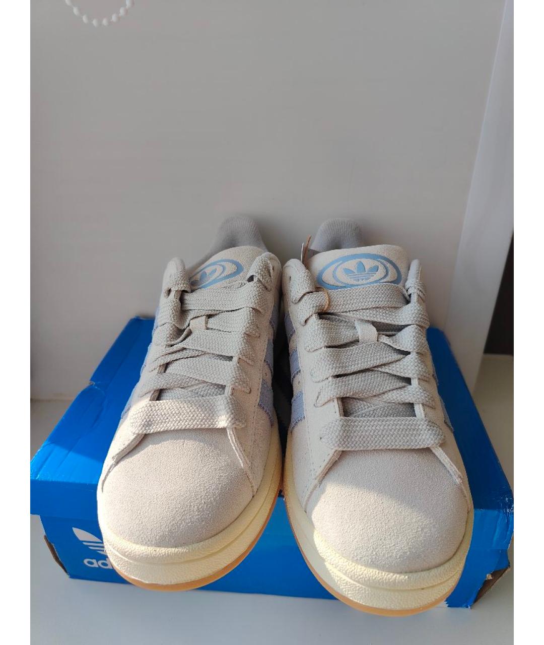 ADIDAS Серые замшевые кроссовки, фото 3