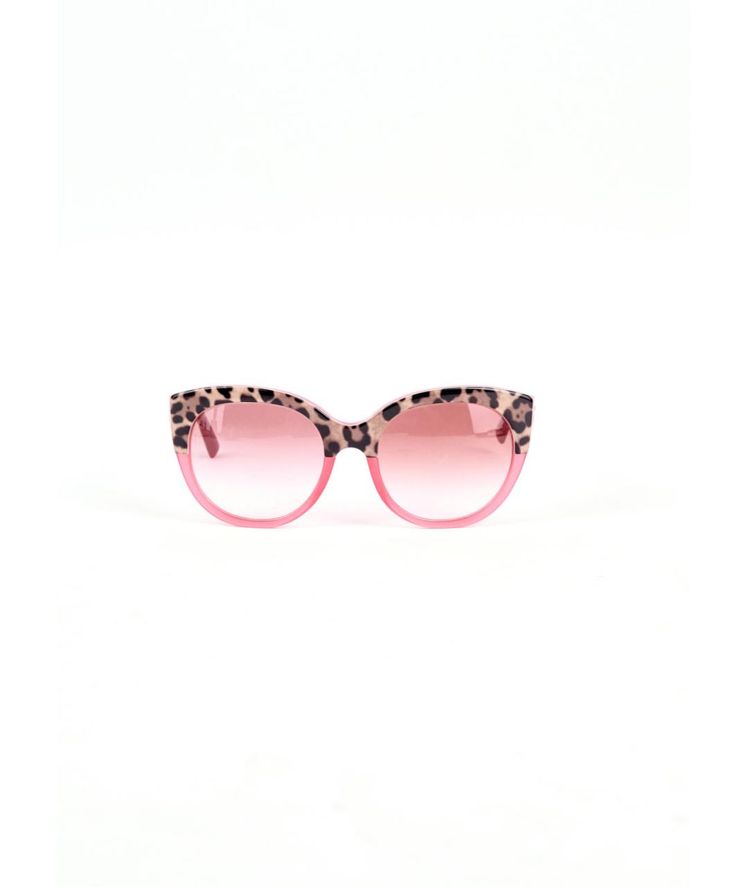 DOLCE&GABBANA Бордовые пластиковые солнцезащитные очки, фото 2