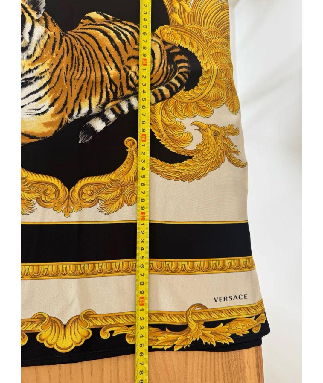 VERSACE Черная шелковая блузы, фото 5