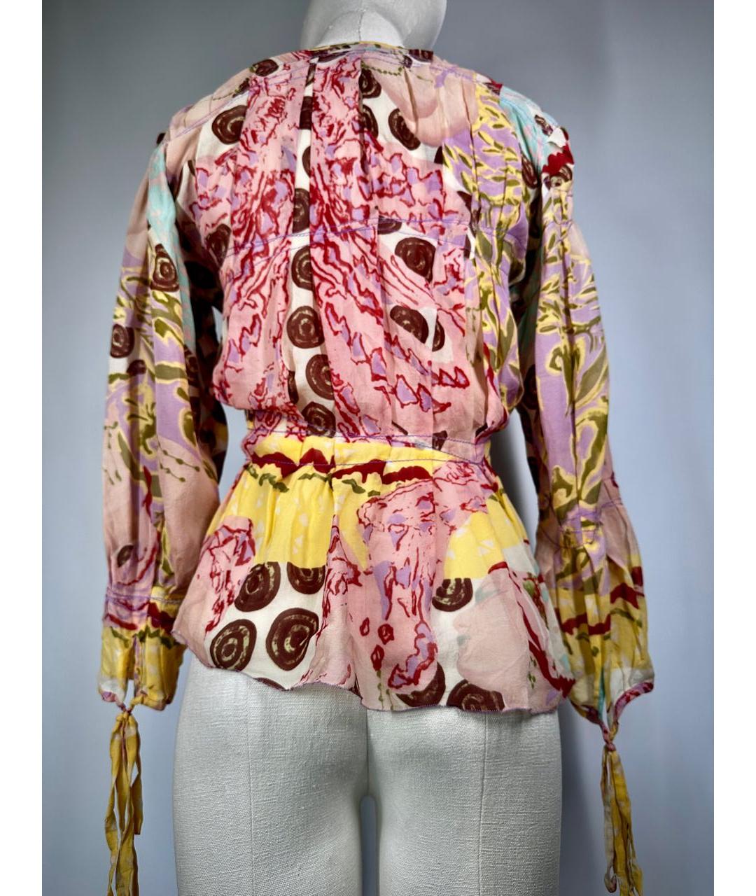 JEAN PAUL GAULTIER Мульти шелковая блузы, фото 4