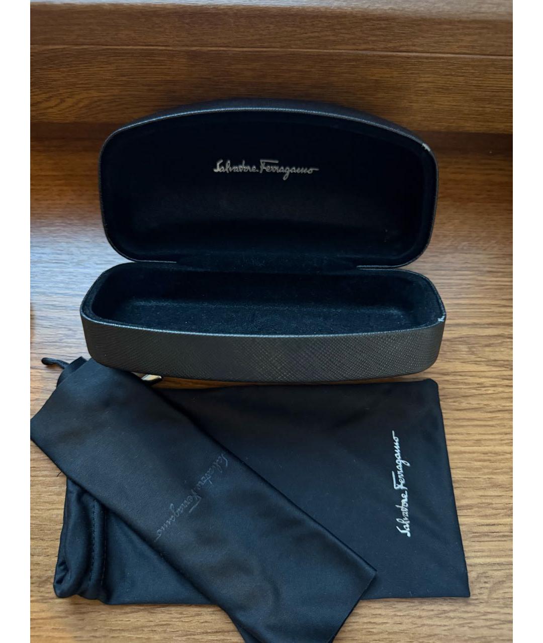 FERRAGAMO Коричневые пластиковые солнцезащитные очки, фото 4