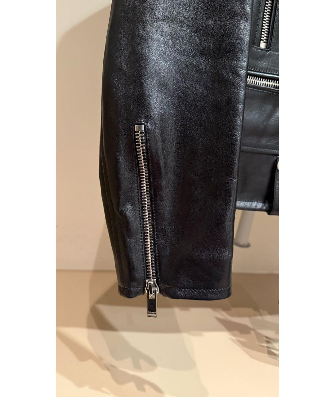 SAINT LAURENT Черная кожаная куртка, фото 5