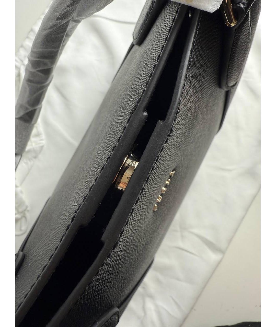 FURLA Черная кожаная сумка тоут, фото 5