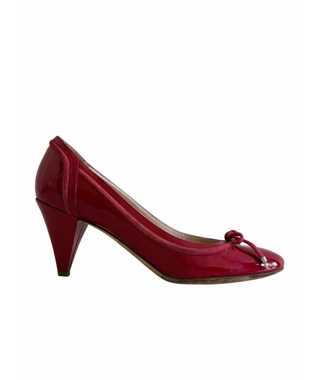 CHRISTIAN DIOR Красные туфли из лакированной кожи, фото 1