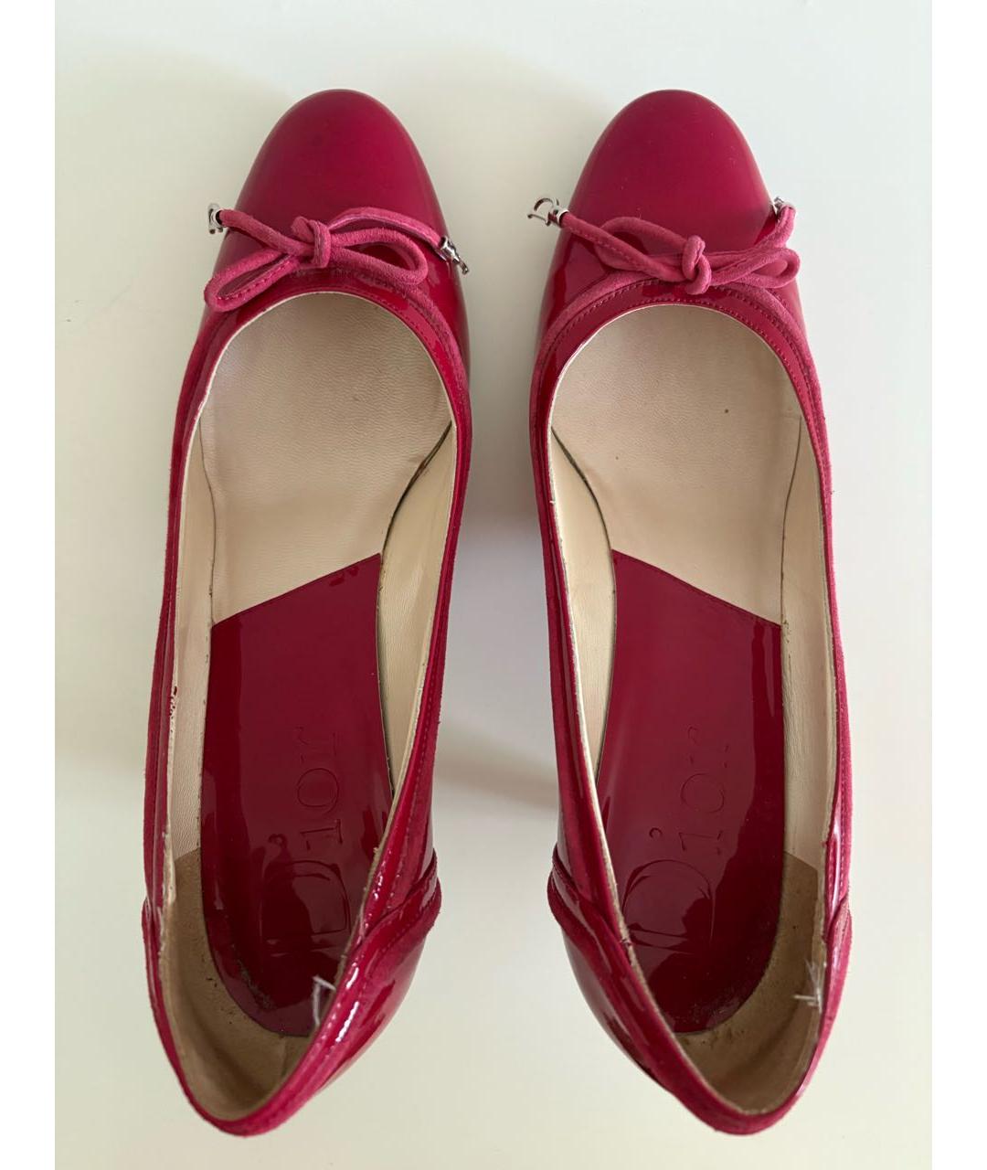 CHRISTIAN DIOR Красные туфли из лакированной кожи, фото 3