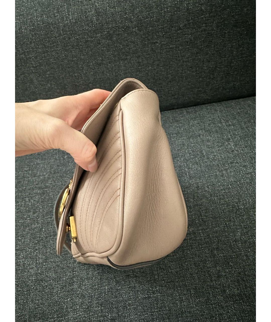 GUCCI Бежевая кожаная сумка тоут, фото 4