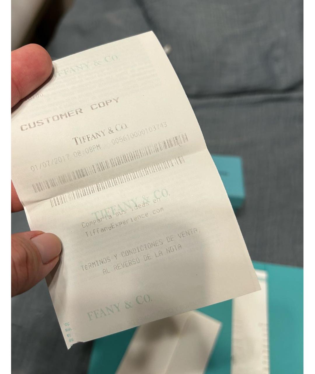TIFFANY&CO Серебряное платиновое кольцо, фото 5
