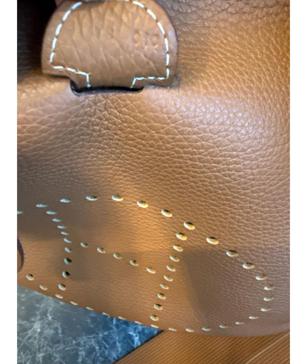 HERMES Коричневая кожаная сумка через плечо, фото 4
