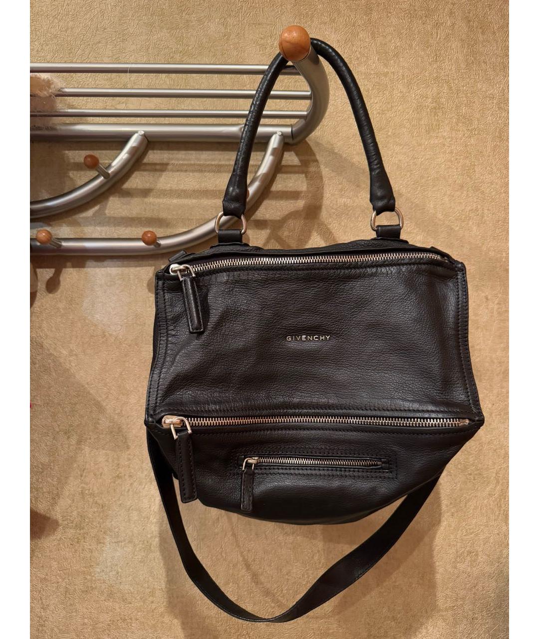 GIVENCHY Черная кожаная сумка тоут, фото 2