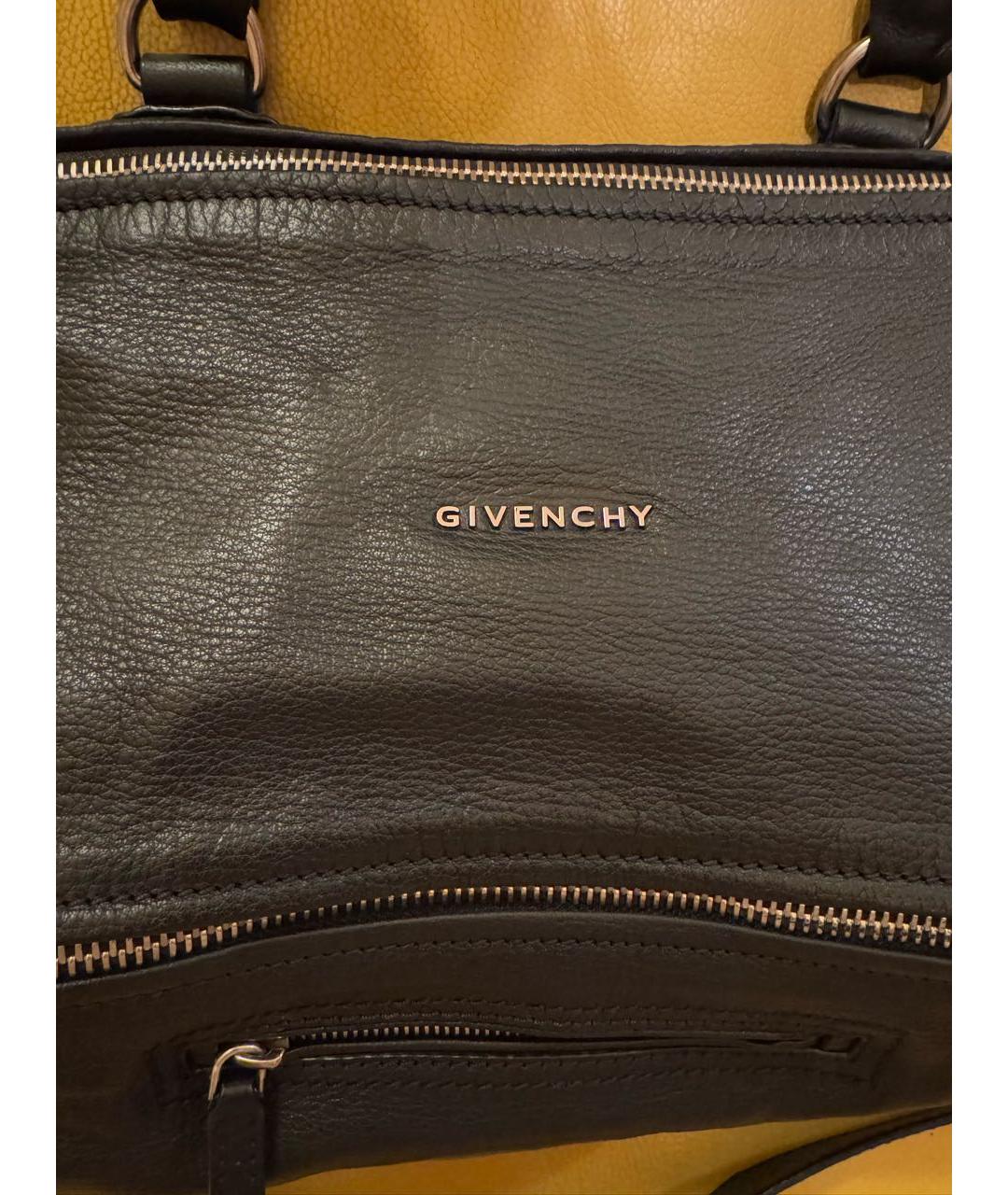 GIVENCHY Черная кожаная сумка тоут, фото 9