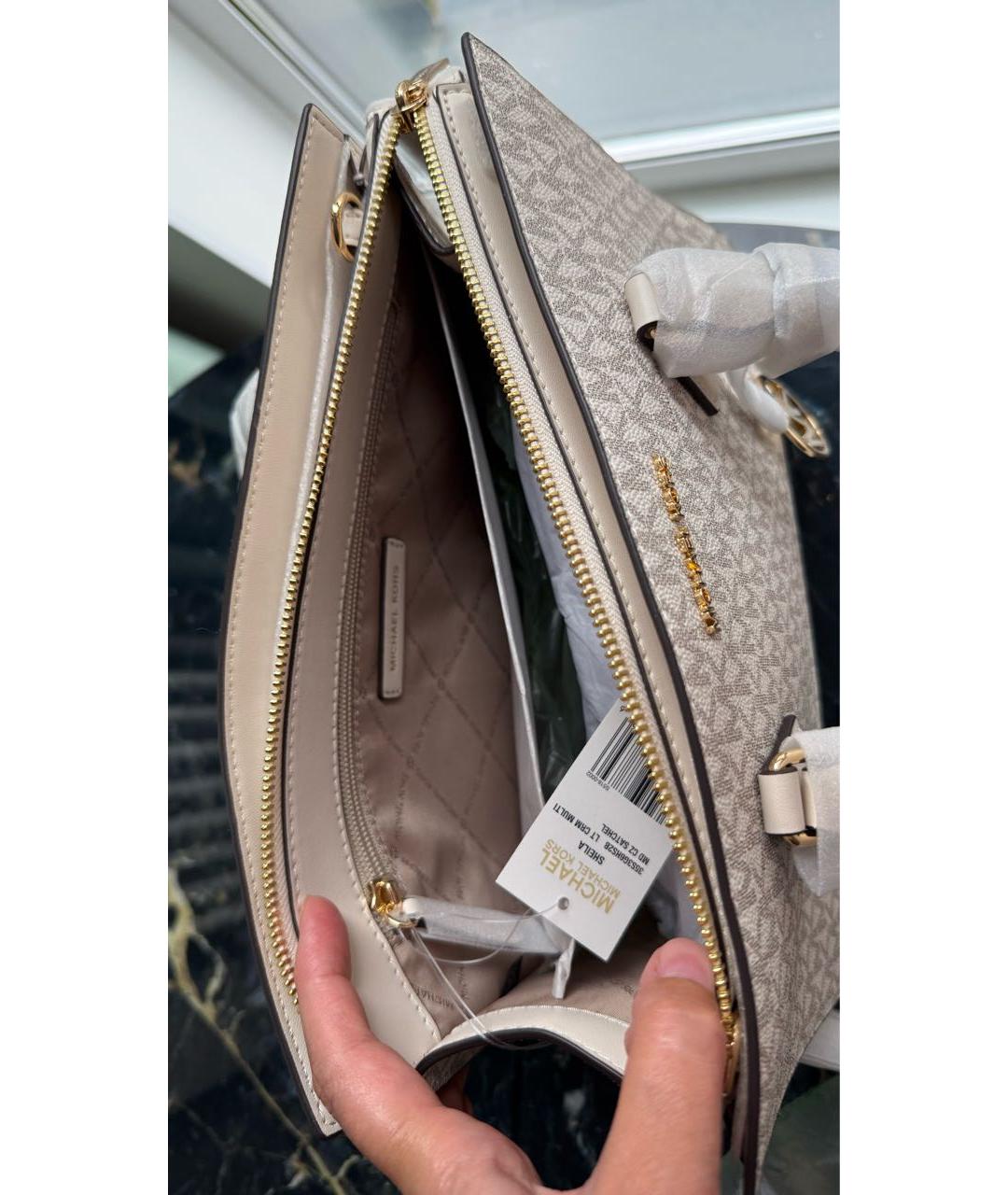 MICHAEL KORS Бежевая сумка тоут, фото 4