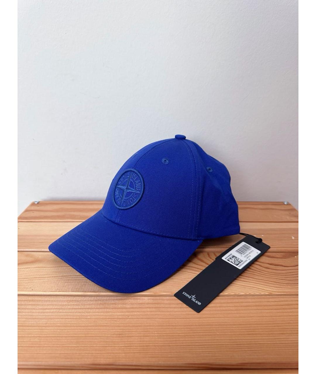 STONE ISLAND Синяя хлопковая кепка/бейсболка, фото 5