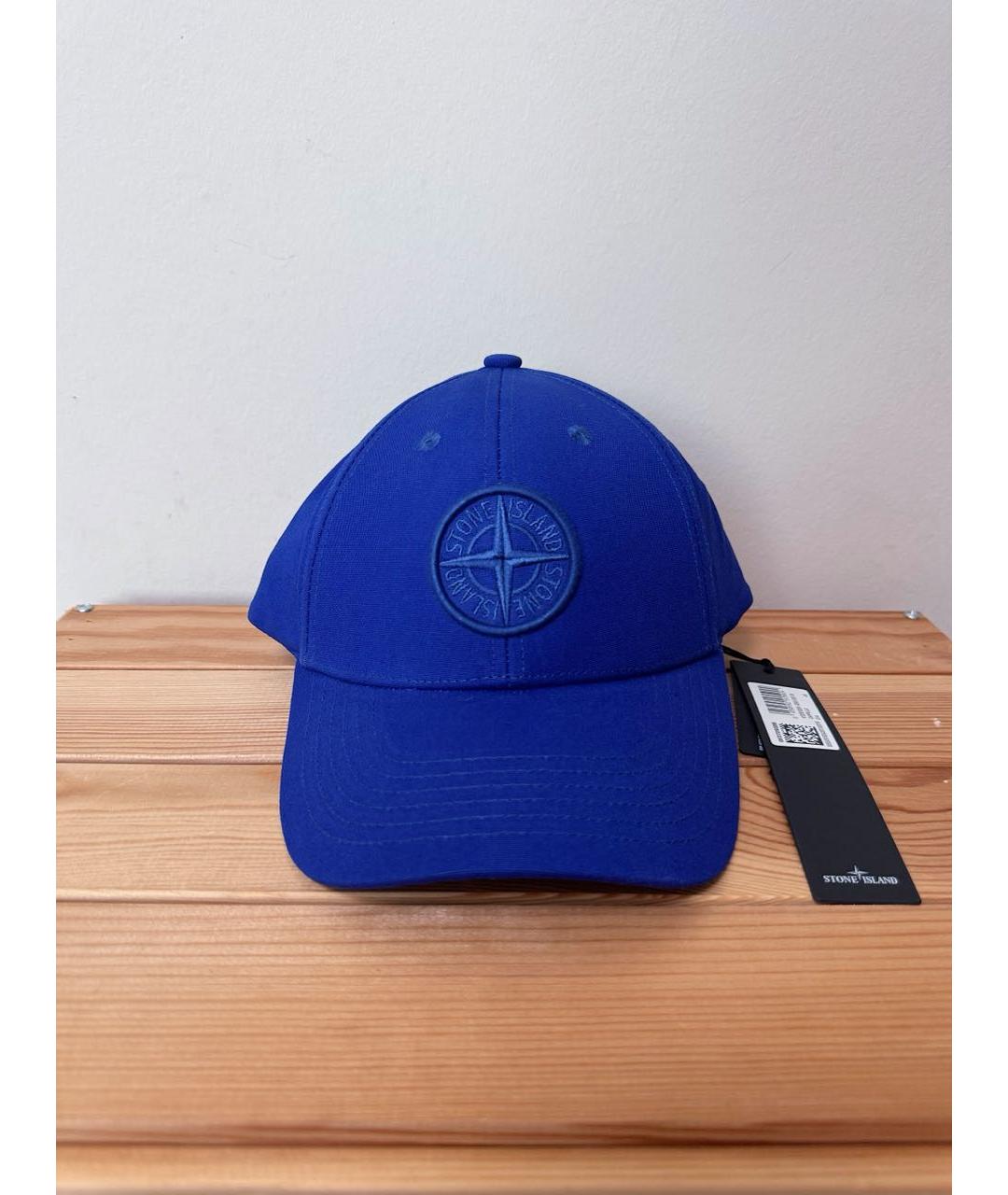STONE ISLAND Синяя хлопковая кепка/бейсболка, фото 2